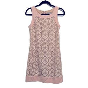 Eliza J. Floral Lace Sleeveless Shift Pink Dress size 4